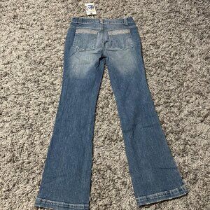 NWT 2000s Y2k Low Waisted Bisou Bisou Flare Jeans Bejeweled Size 6